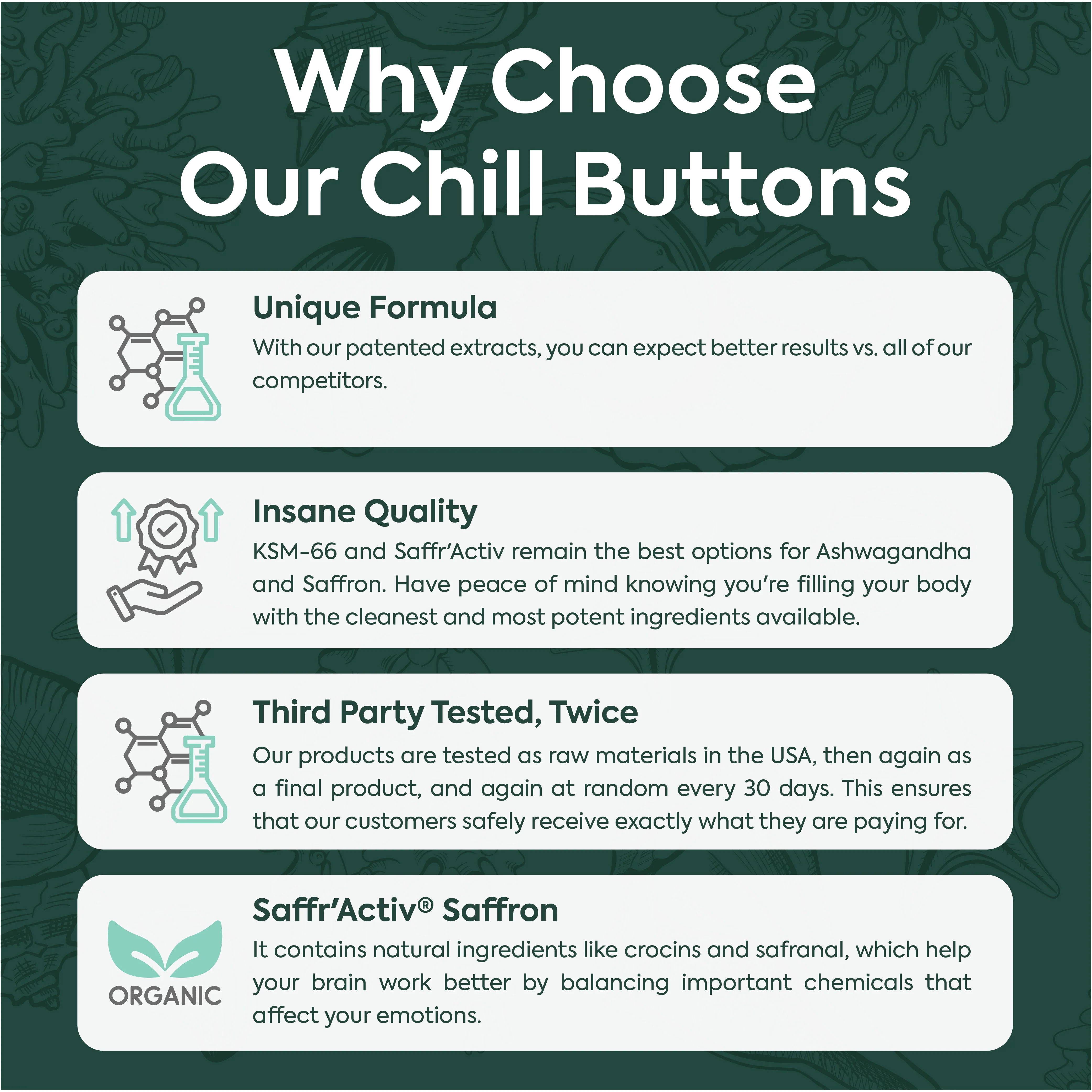 Chill Buttons - Ashwagandha & Saffron Gummies - Image 6